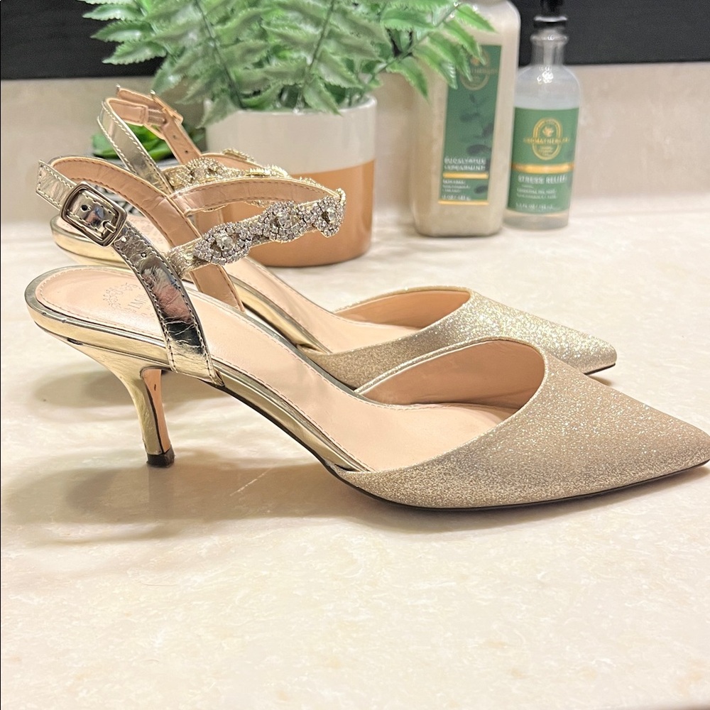 Elegant Gold Women's Heels